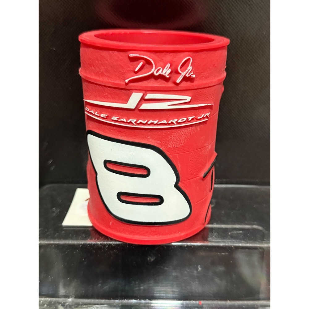 Dale Earnhardt Jr NASCAR 8 Red Rubber Tire Can Cooler Beverage Insulator Sleeve